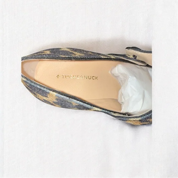 New in Box TUCKERNUCK Ellie Velvet Leopard Print Block Heel Women's Shoes Size 8 - Picture 5 of 7